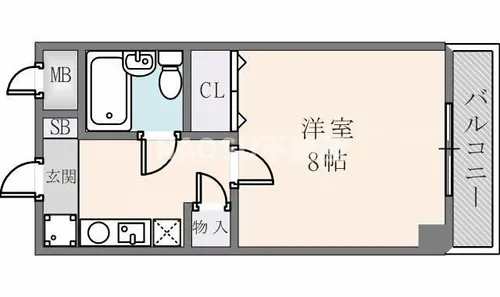 ナンソーコーポ【5-B号室】の間取り