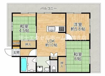 朝日プラザフェニックス【5階】の間取り