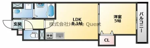 ティアラ北巽【3階】の間取り