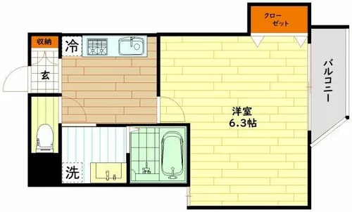 大阪府大阪市都島区都島中通3丁目【マンション】の間取り