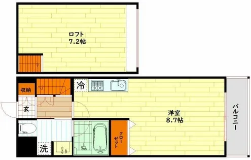 エスリード大阪シティーウエスト【7階】の間取り