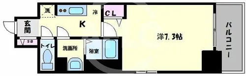 プリムール新深江【2階】の間取り