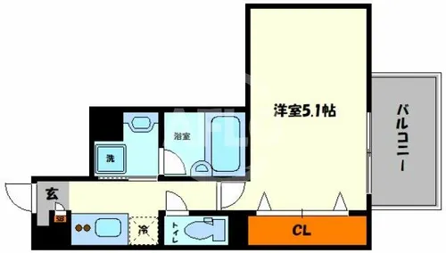 AKASHI ENTERPRISE【6階】の間取り