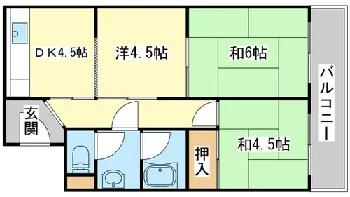 シャトー東洋【511号室】の間取り