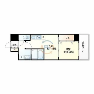 エスリードレジデンス江坂垂水町【10階】の間取り