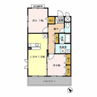 エクセレンスフジエ【202号室】の間取り