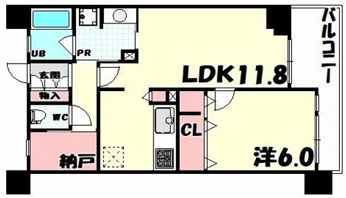 アーバネックス元町通【8階】の間取り