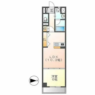 BPRレジデンス金山(旧 フェリーチェ・カーサ金山)【203号室】の間取り