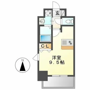 プレサンス泉アーバンゲート【404号室】の間取り