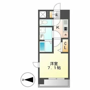 プレサンス名古屋STATIONキュオル【11階】の間取り