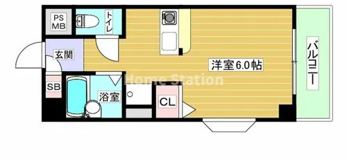 大阪府大阪市福島区吉野2丁目【マンション】の間取り