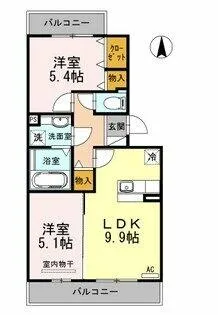 愛知県名古屋市瑞穂区浮島町【アパート】の間取り