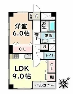 コーポ竹味【203号室】の間取り