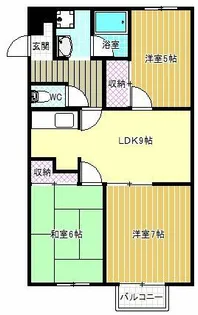 グリーンガーデン松南 B棟【1階】の間取り