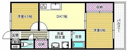 さんさん松原【2階】の間取り