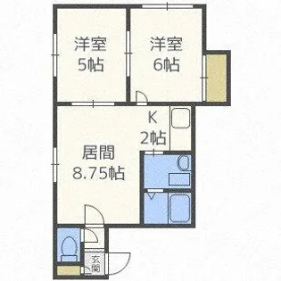 條野ハイツD【201号室】の間取り
