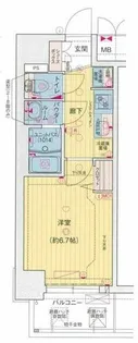 プレサンス海老江ジャルダン【8階】の間取り