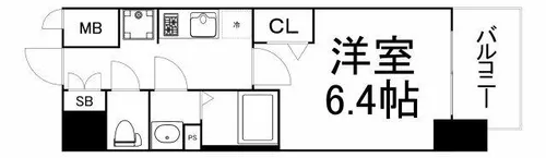 プレサンス上町台筆ヶ崎SOUTH【9階】の間取り