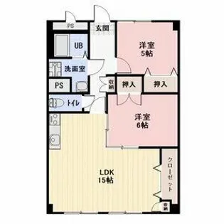 グリーンシティ岩倉【5階】の間取り