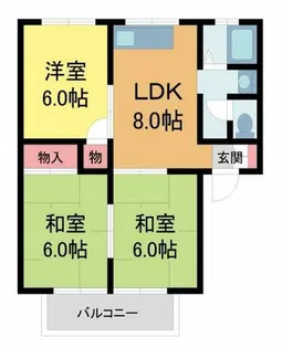 ルミエール中山【2階】の間取り