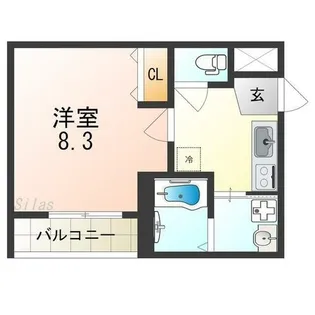 大阪府堺市堺区南島町1丁【アパート】の間取り