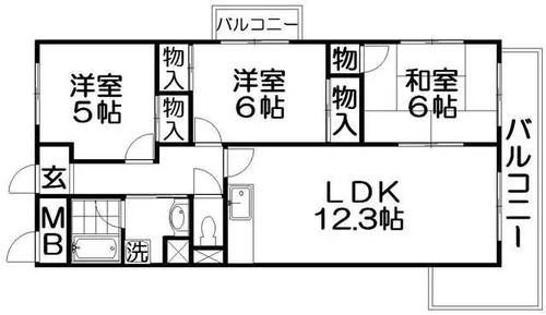 ブランカベルヴィル【6階】の間取り