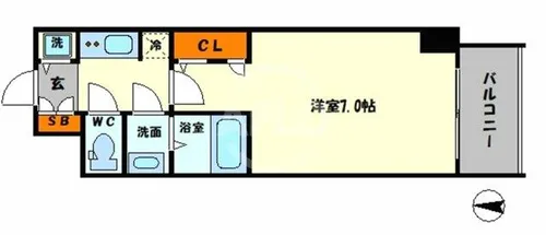 S-RESIDENCE福島Alovita【9階】の間取り