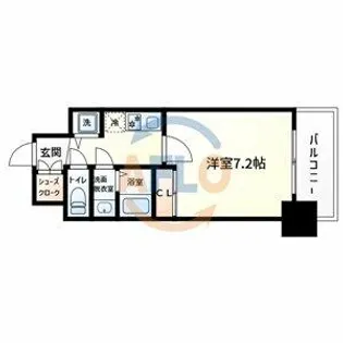 アドバンス大阪城ベレッツァ【11階】の間取り