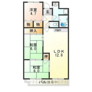 ハウス謙吉【2階】の間取り