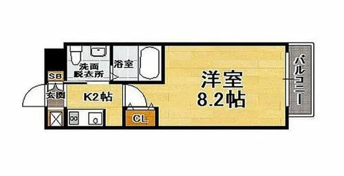 エステムコート博多駅前アヴェール【15階】の間取り