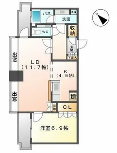 千種タワーヒルズ【13階】の間取り