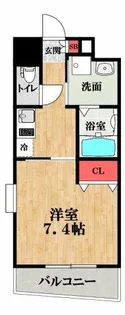 エイペックス四天王寺Ⅱ【9階】の間取り