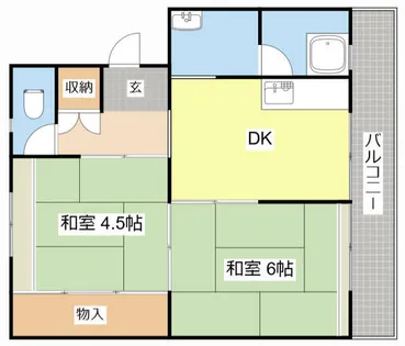 ビレッジハウス外町2号棟【0305号室】の間取り