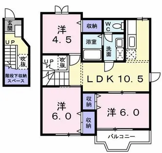 プレステージ21 Ⅰ【2階】の間取り