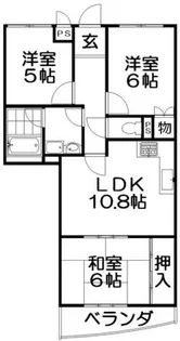 クレールツダ【3階】の間取り