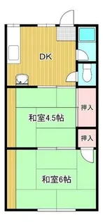 若松コーポ【101号室】の間取り