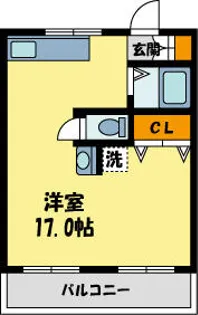 ラ・レジェール廣瀬【308号室】の間取り