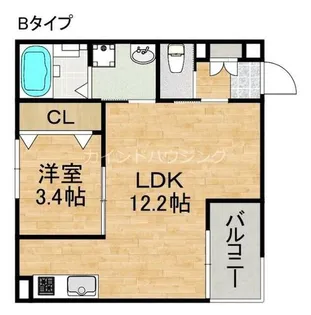 1LDKの間取り画像
