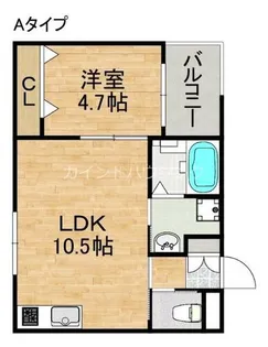 1LDKの間取り画像