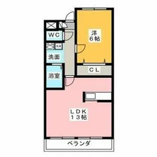 ファミール如意申【1階】の間取り