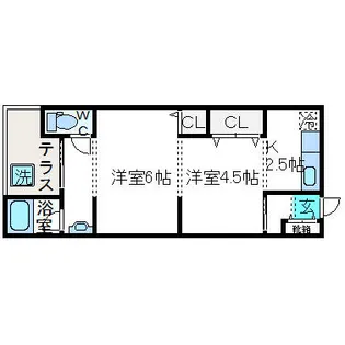 カトレアハイツ【202号室】の間取り