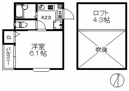 ピコロ別府【1階】の間取り