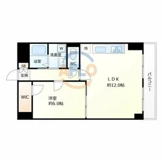 扇町亀甲マンション【2階】の間取り