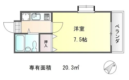 ア-バンレジデンス神山台【1階】の間取り