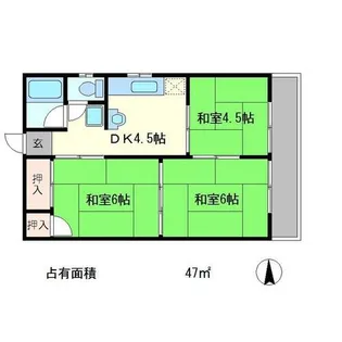 クイーンハイツ【1階】の間取り
