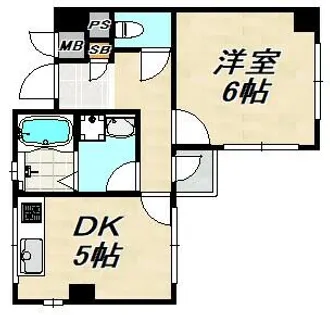 アーバンコモード新長田【9階】の間取り