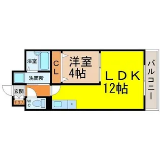 愛知県名古屋市瑞穂区牛巻町【マンション】の間取り