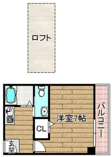 プチパレ天神【2階】の間取り
