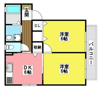 シャーメゾン茨木【2階】の間取り