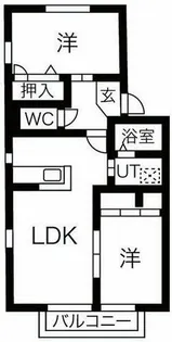 ファミール前田B棟【2階】の間取り